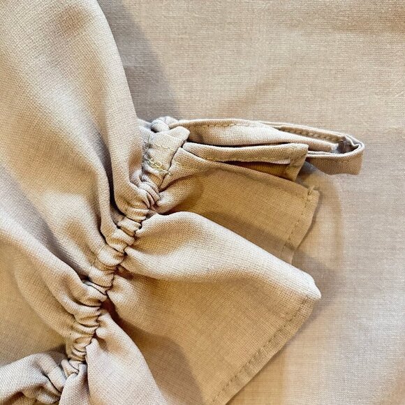 Rookie Beige Collared Blouse with Tied Cuffs - Picture 7 of 9